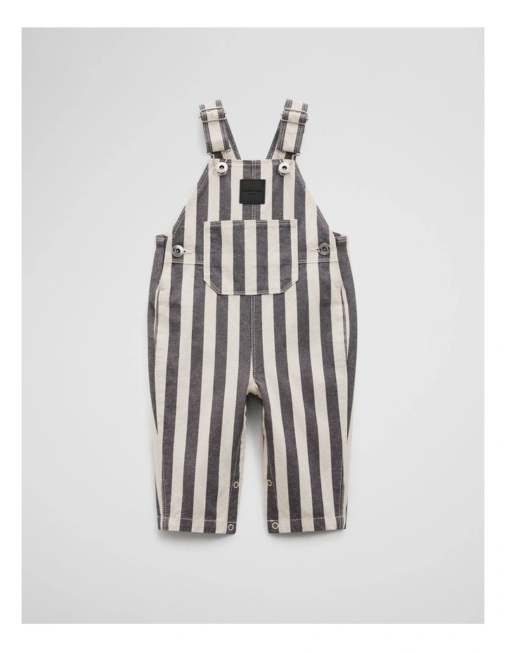 Stripe Overalls in Graphite Stripe image 4