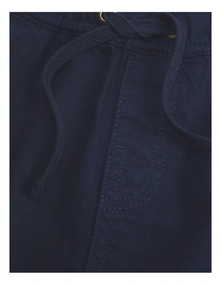 Australian Cotton Blend Relaxed Pull-on Pant in Navy image 5