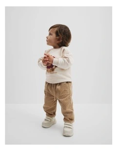 Organically Grown Cotton Corduroy Pant in Latte
