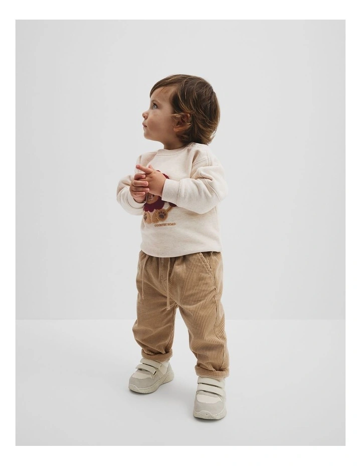Organically Grown Cotton Corduroy Pant in Latte image 1