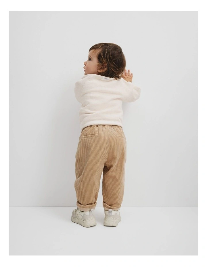 Organically Grown Cotton Corduroy Pant in Latte image 3