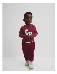 Organically Grown Cotton Corduroy Pant in Currant