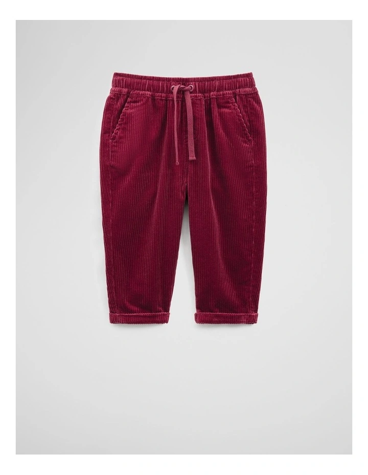 Organically Grown Cotton Corduroy Pant in Currant image 4