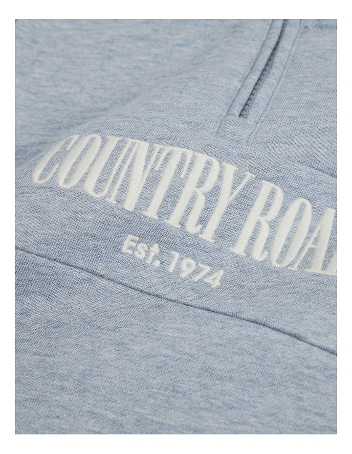 Australian Cotton Heritage Half Zip in Dusty Blue Marle image 5