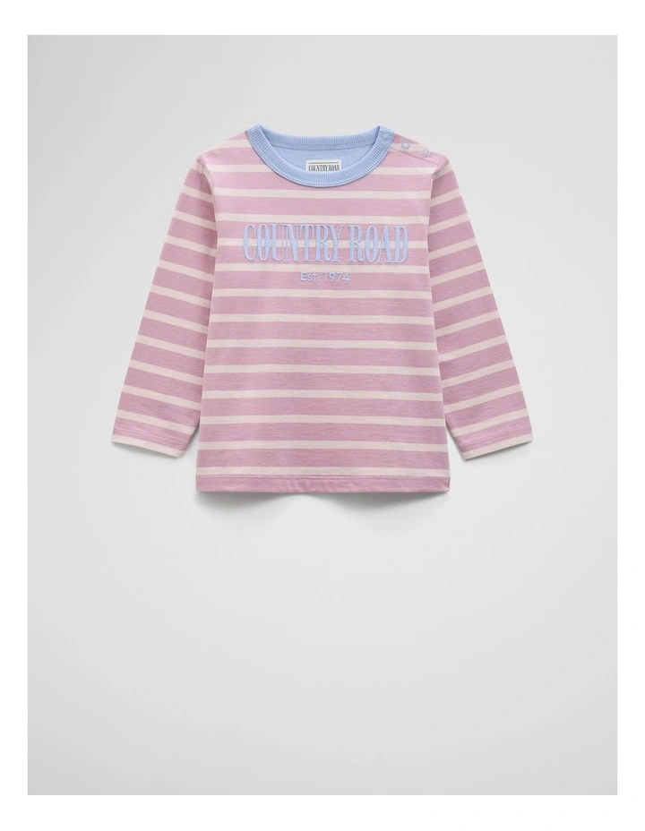 Long Sleeve Heritage T-shirt in Berry image 1