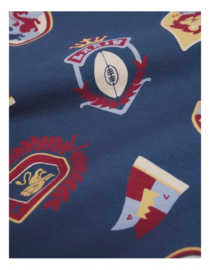 Varsity Motif T-shirt in Navy image 2