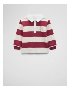 Block Stripe Rugby in Currant
