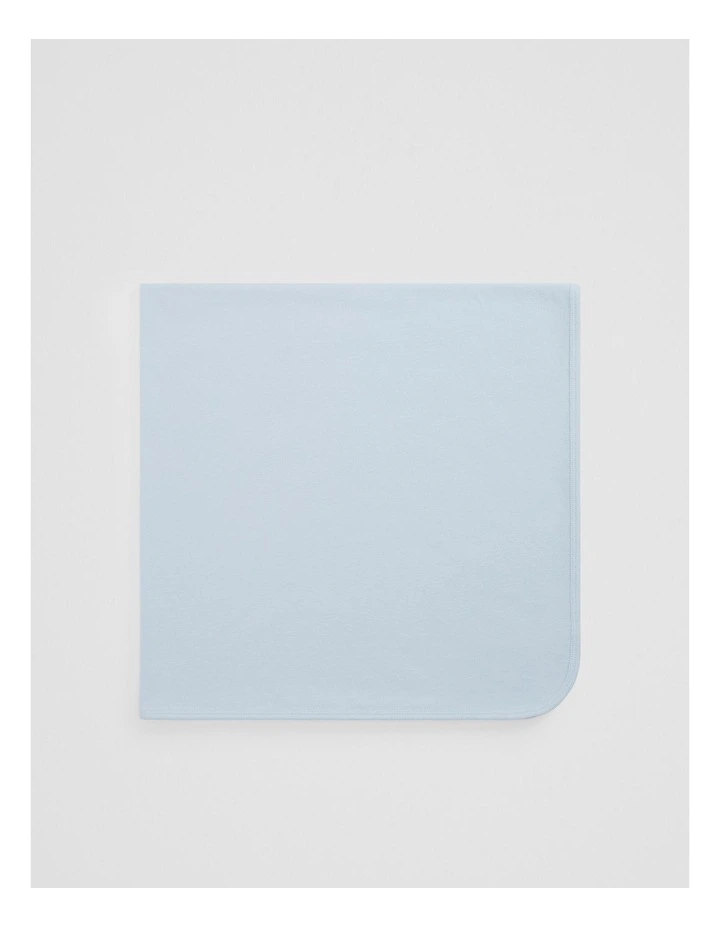 Organically Grown Cotton Newborn Swaddle in Powder Blue image 2