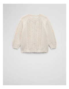 Knit Cardigan in Eggshell