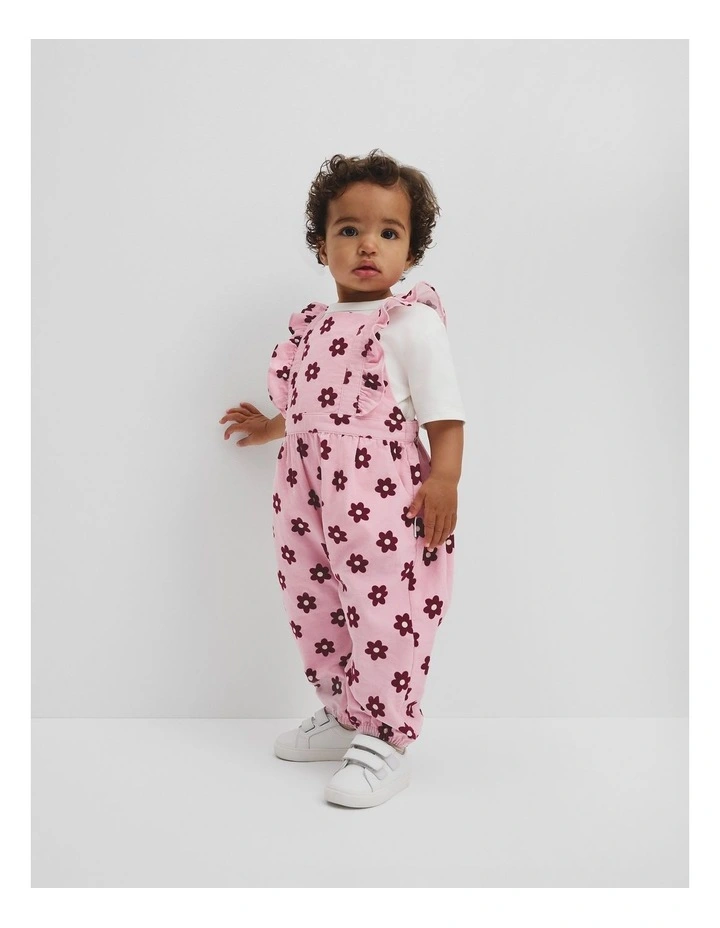 Cord Floral Overall in Pink Floral image 1