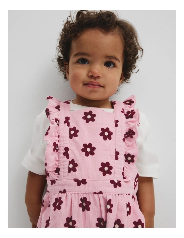 Cord Floral Overall in Pink Floral image 2