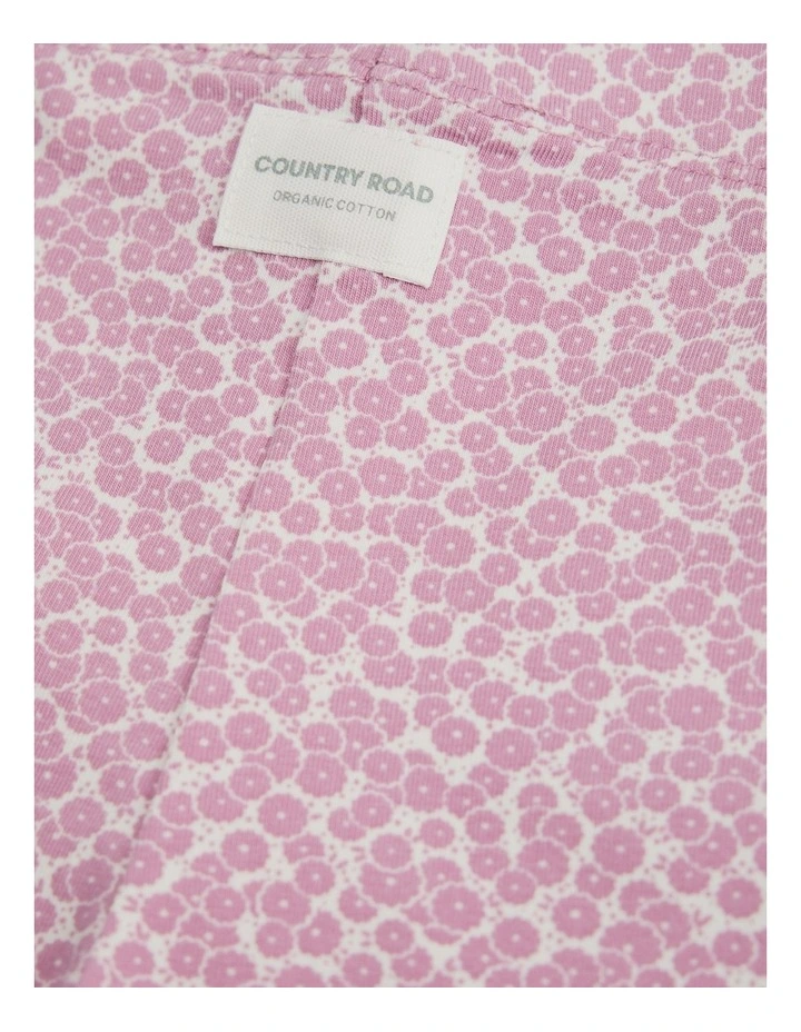 Organically Grown Cotton Blend Heart Legging in Berry Ditsy image 2