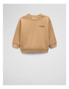 Australian Cotton Modern Sweat Top in Honey