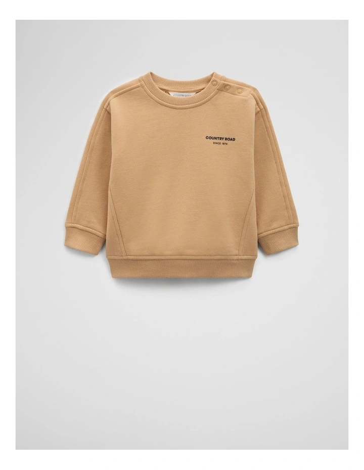 Australian Cotton Modern Sweat Top in Honey image 1