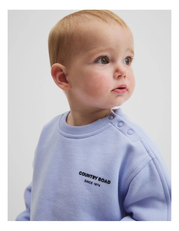 Australian Cotton Modern Sweat Top in Bluebell image 2