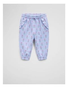 Frill Sweat Pant in Bluebell Floral