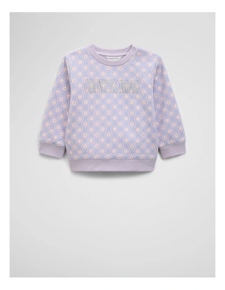 Australian Cotton Relaxed Heritage Sweat in Multi image 1