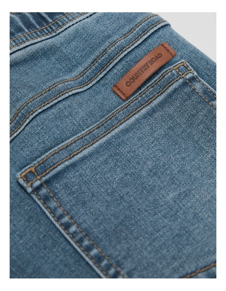 Denim Jogger in Mid Blue Wash image 4