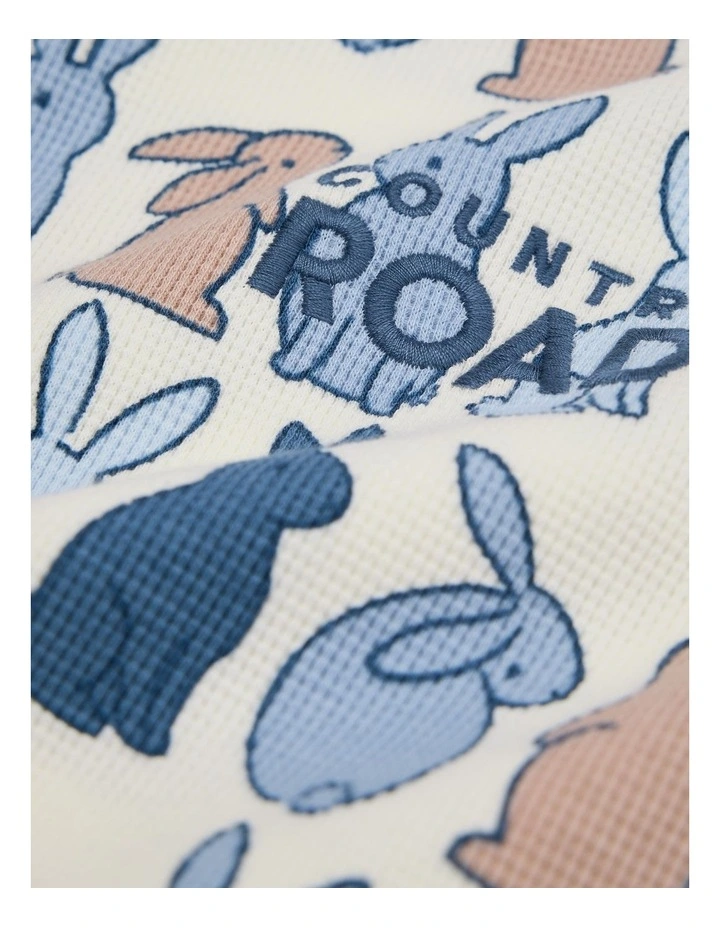 Australian Cotton Bunny Print Pyjama Set in Multi image 6