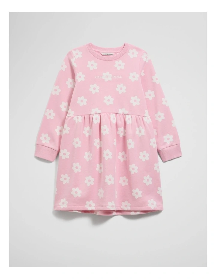 Australian Cotton Flower Sweat Dress in Pink Floral image 4