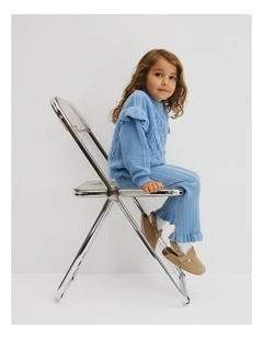 Frill Cable Knit in Glacier