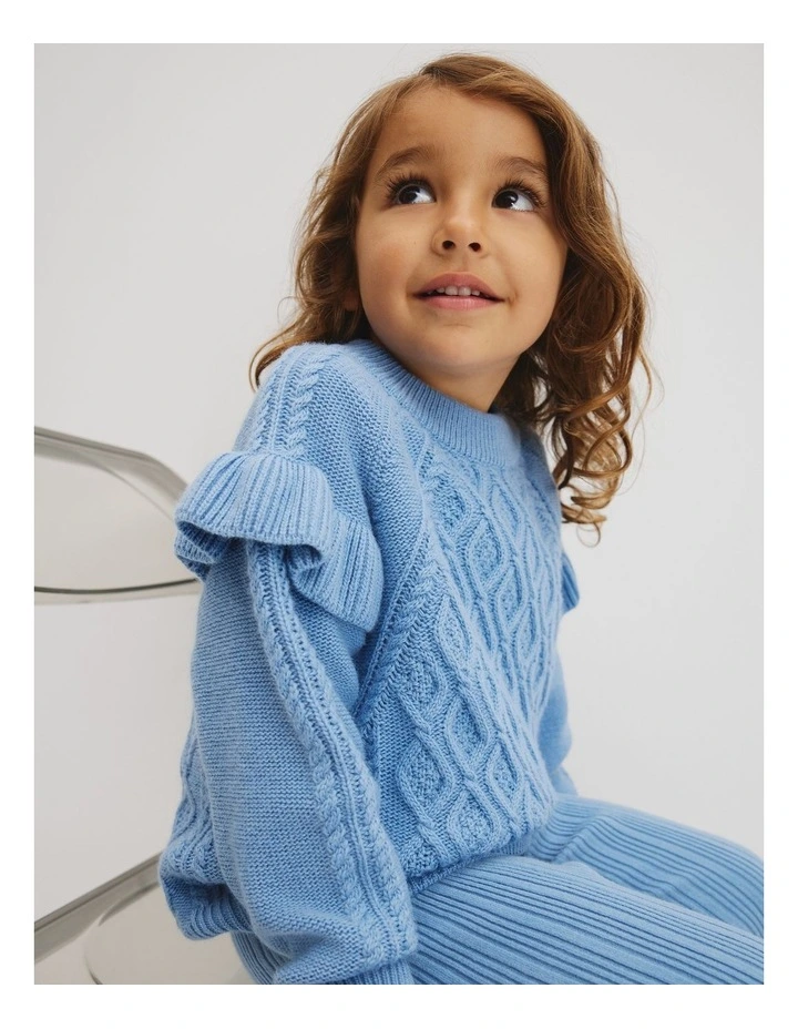 Frill Cable Knit in Glacier image 2