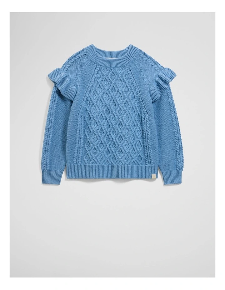 Frill Cable Knit in Glacier image 4
