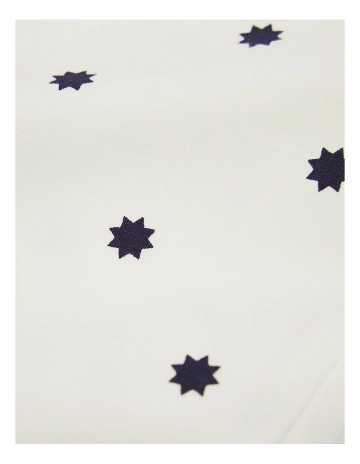 Organically Grown Cotton Blend Star Legging in Marshmallow image 2