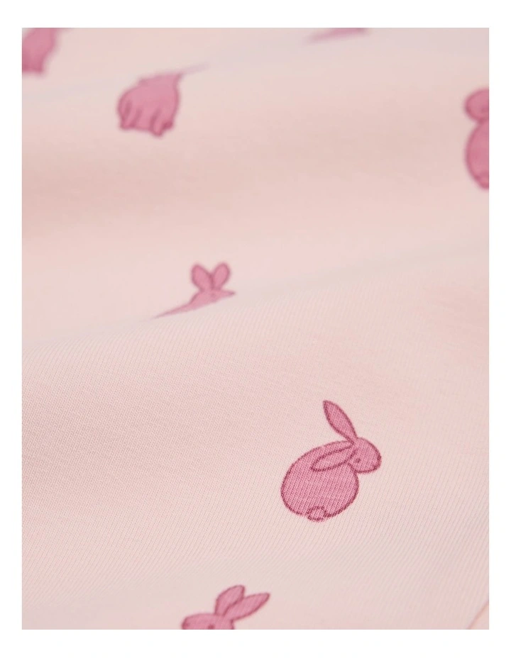 Organically Grown Cotton Blend Bunny Legging in Mineral Pink image 2