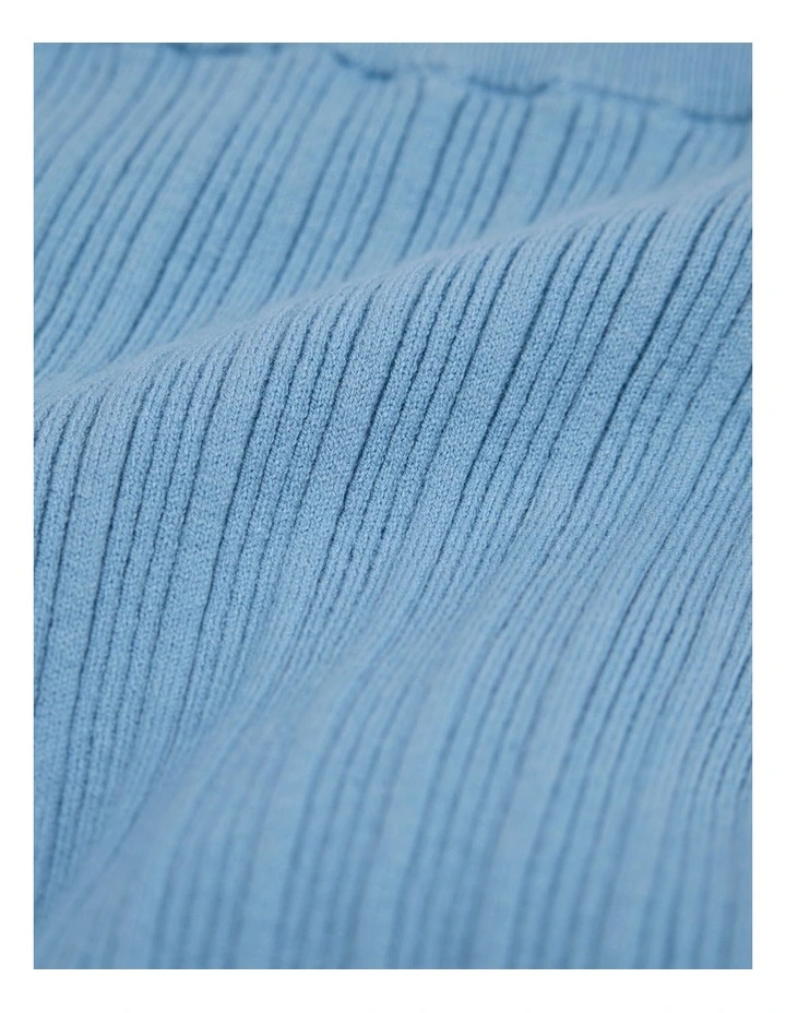 Organically Grown Cotton Blend Rib Knit Pant in Glacier image 5