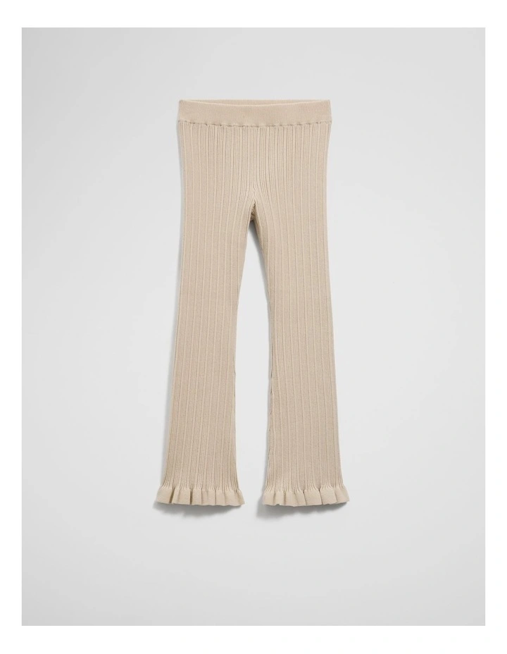 Organically Grown Cotton Blend Rib Knit Pant in Wafer image 4