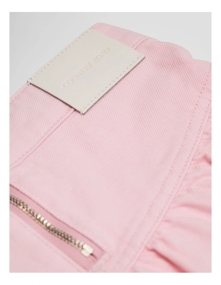Denim Skirt in Mineral Pink image 5
