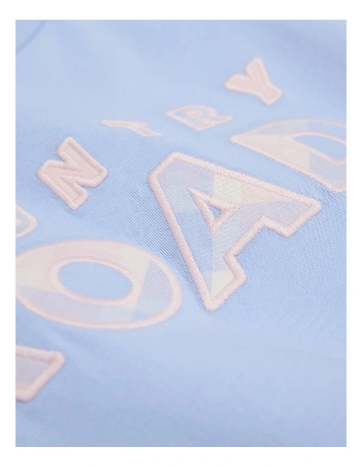 Australian Cotton Check Logo Pyjama Set in Bluebell image 2