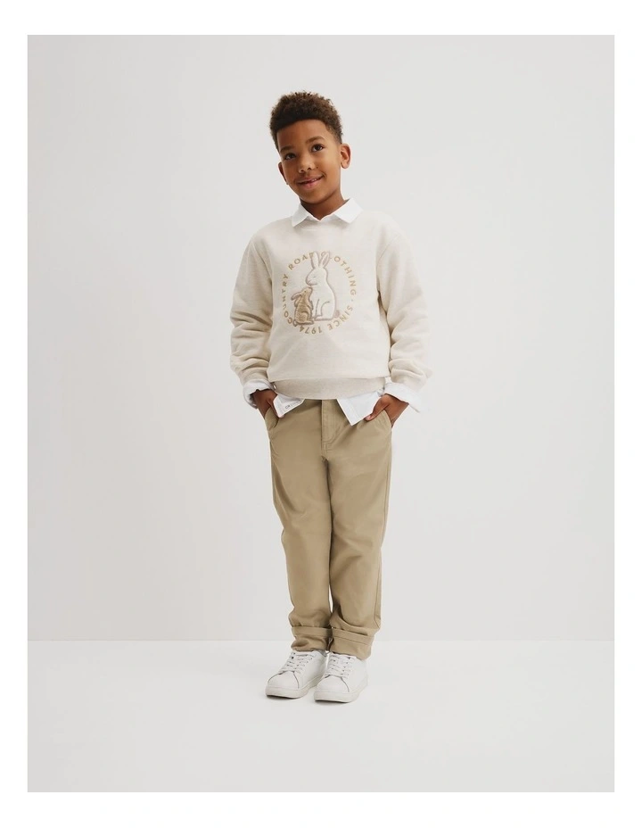 Australian Cotton Bunny Sweat in Oatmeal Marle image 1