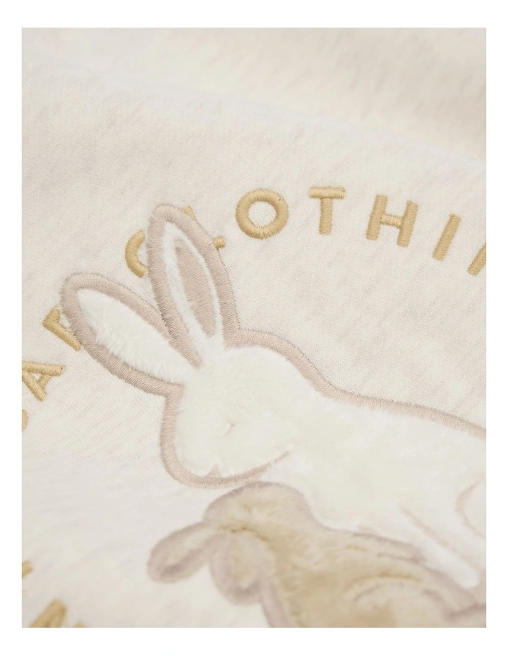 Australian Cotton Bunny Sweat in Oatmeal Marle image 6
