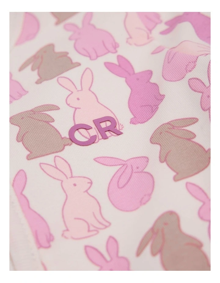 Organically Grown Cotton Cord Bunny Jumpsuit in Multi Pink image 6