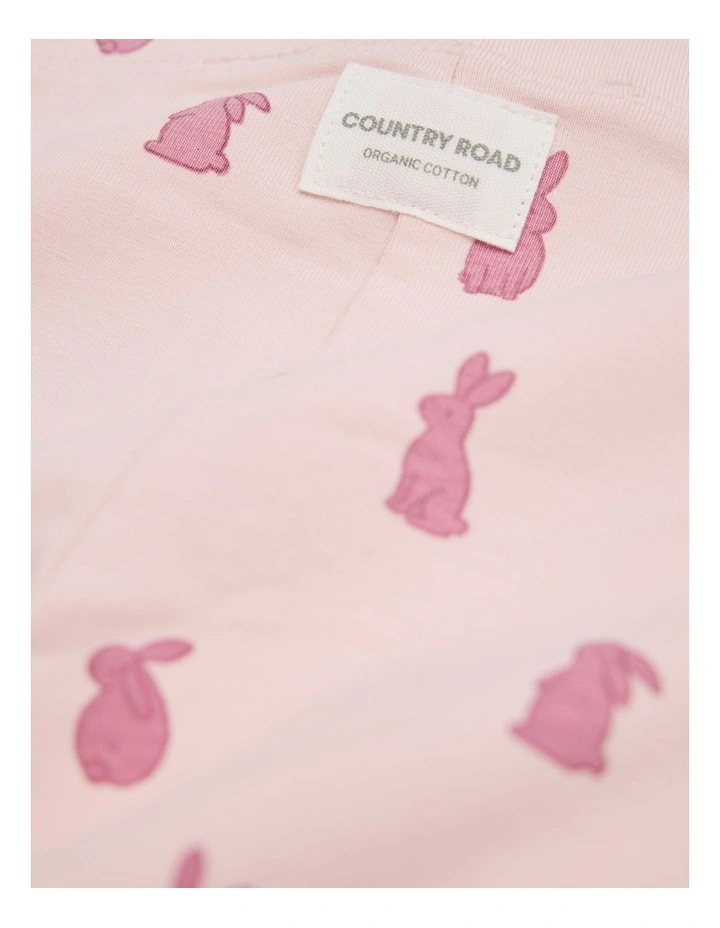 Organically Grown Cotton Blend Bunny Legging in Mineral Pink image 2
