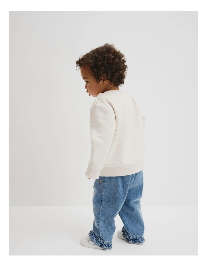 Australian Cotton Bunny Sweat Top in Oatmeal Marle image 4