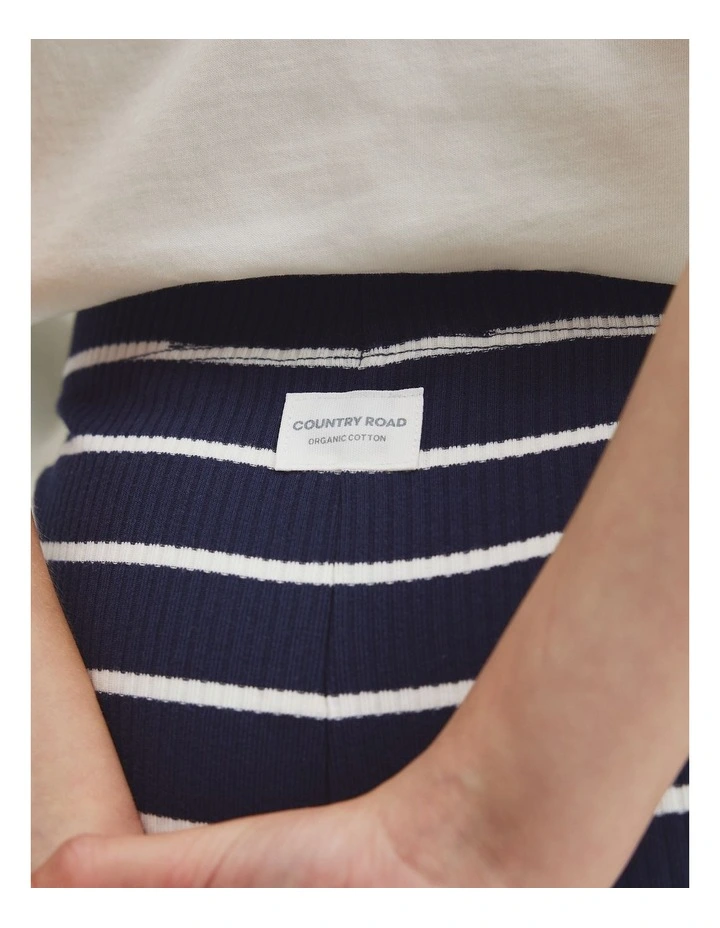 Rib Bike Short in Navy Stripe image 2