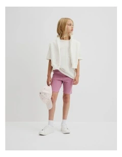 Rib Bike Short in Berry