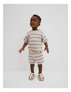 Stripe Knit Short in Oat Multi