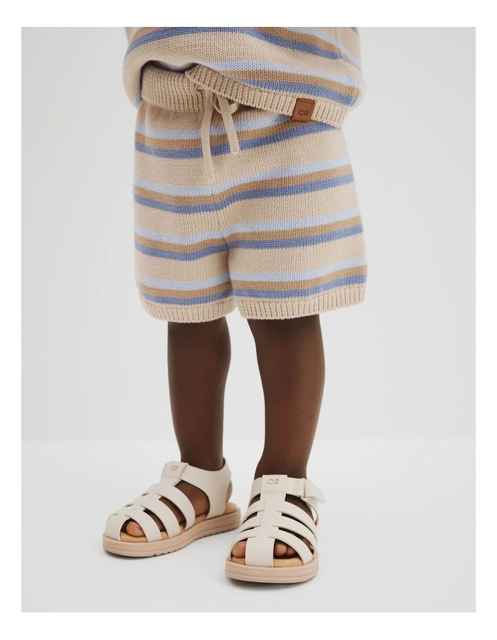 Stripe Knit Short in Oat Multi image 2