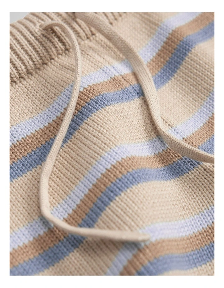 Stripe Knit Short in Oat Multi image 5