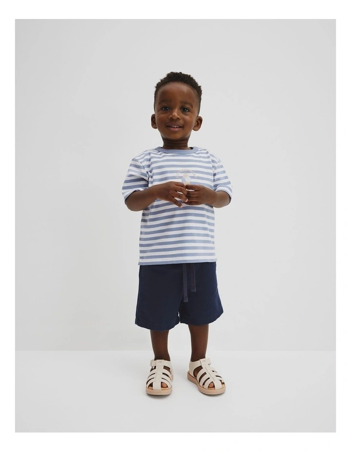 Stripe Ice Cream T-shirt in Slate Blue Stripe image 1