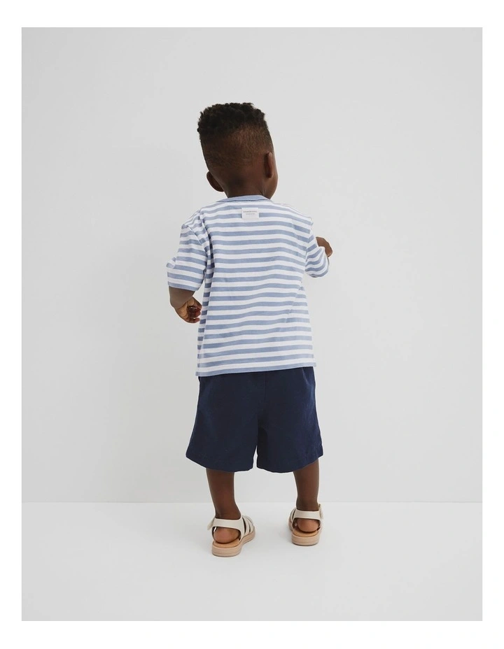 Stripe Ice Cream T-shirt in Slate Blue Stripe image 3