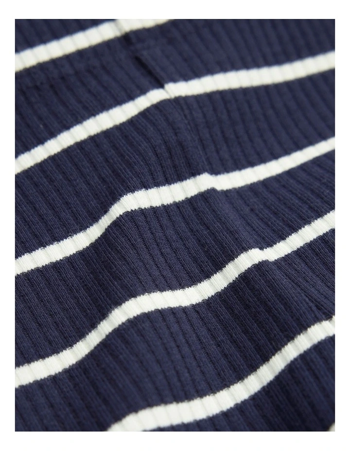 Rib Bike Short in Navy Stripe image 2