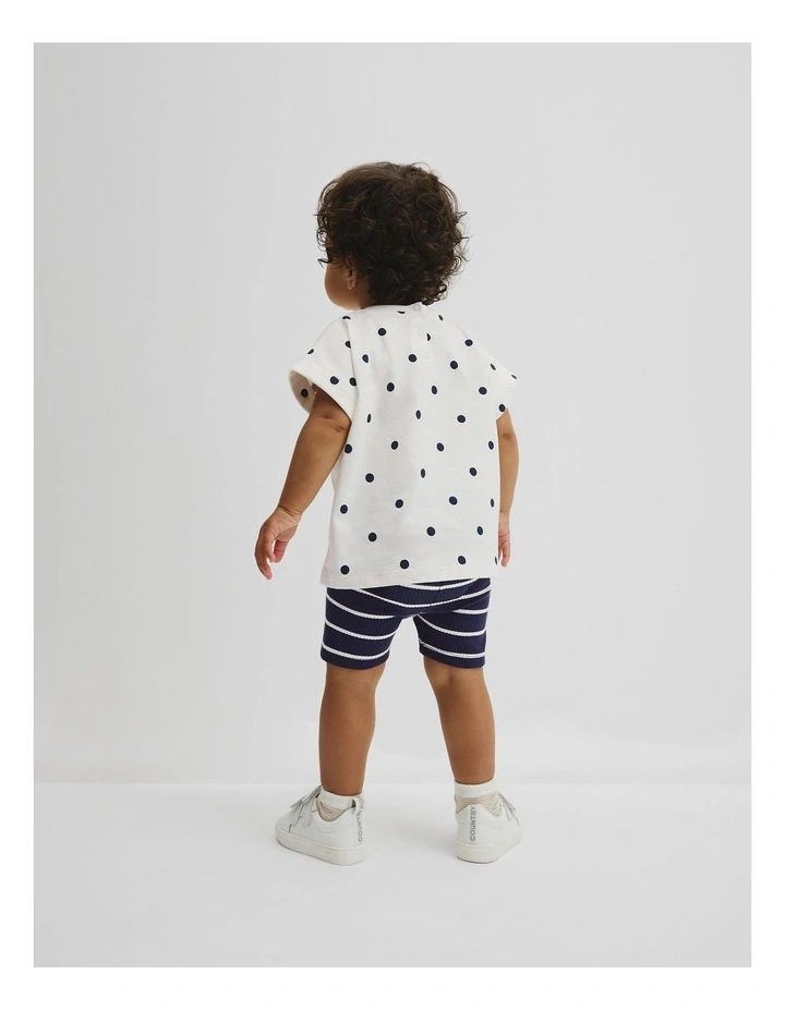 Organically Grown Cotton Cr Sequin Logo T-shirt in Marsh Spot image 2