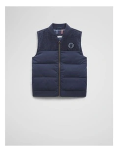 Cord Spliced Vest in Navy