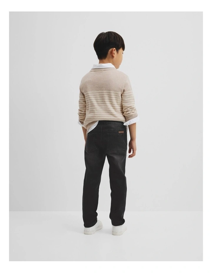 Denim Jogger in Washed Black image 3