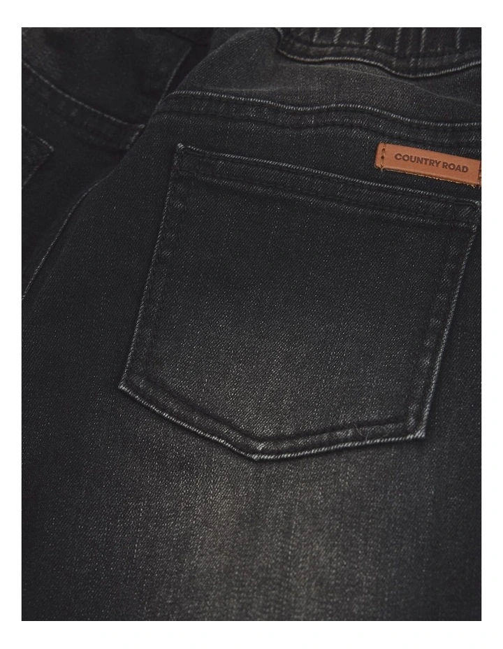 Denim Jogger in Washed Black image 5